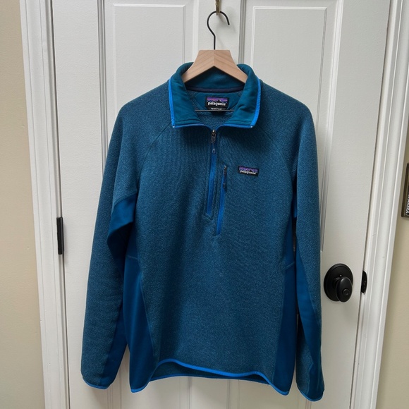 Men's Patagonia Men's Better Sweater® 1/4-Zip Fleece Teal Size Medium - Picture 5 of 16